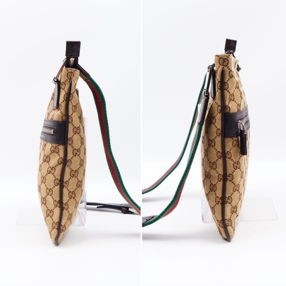 ❌️❌️SOLD ❌️❌️AI22❤️Gucci GG Canvas Horsebit Sherry line Crossbody Bag - Picture 5 of 15